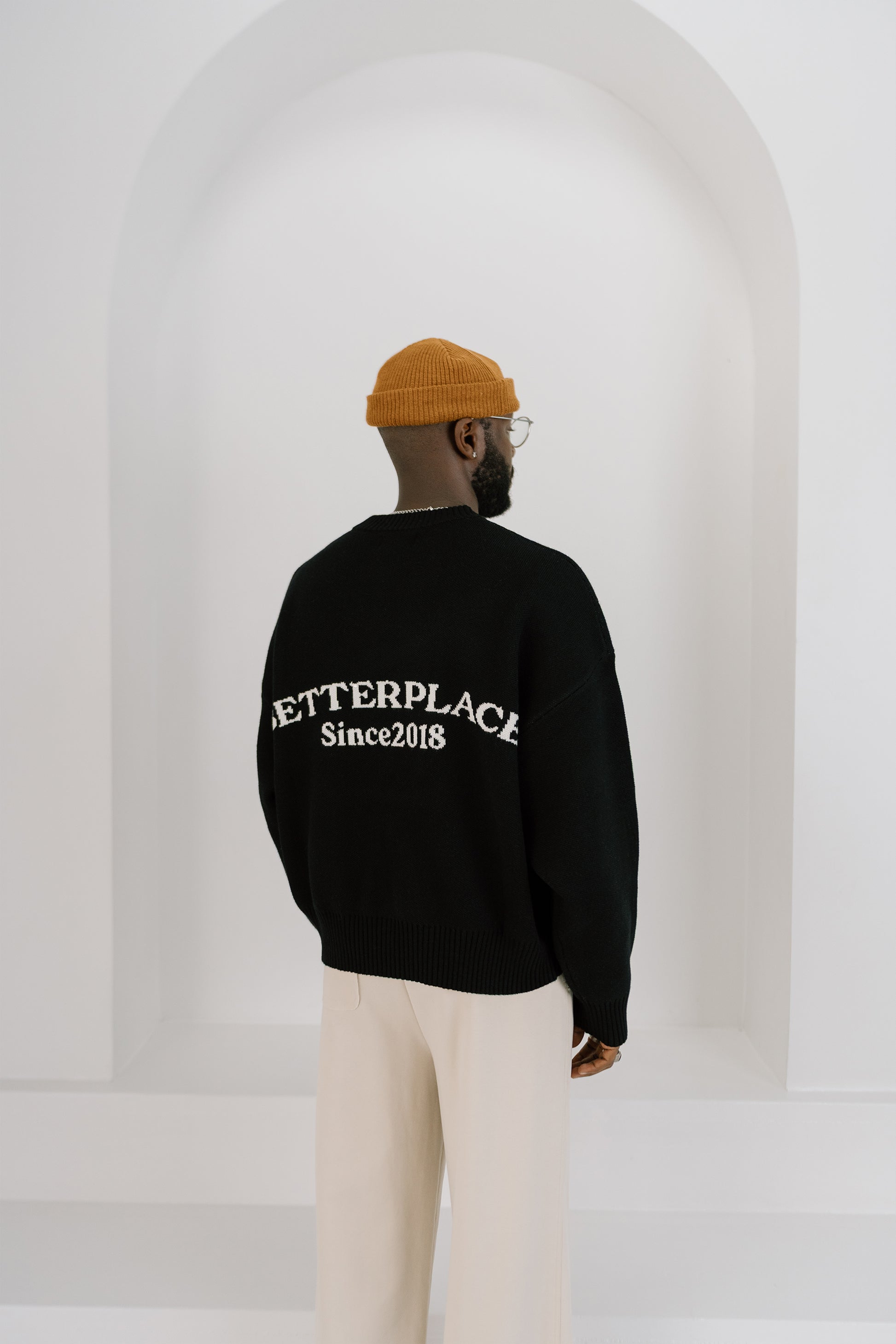 knit sweater - black