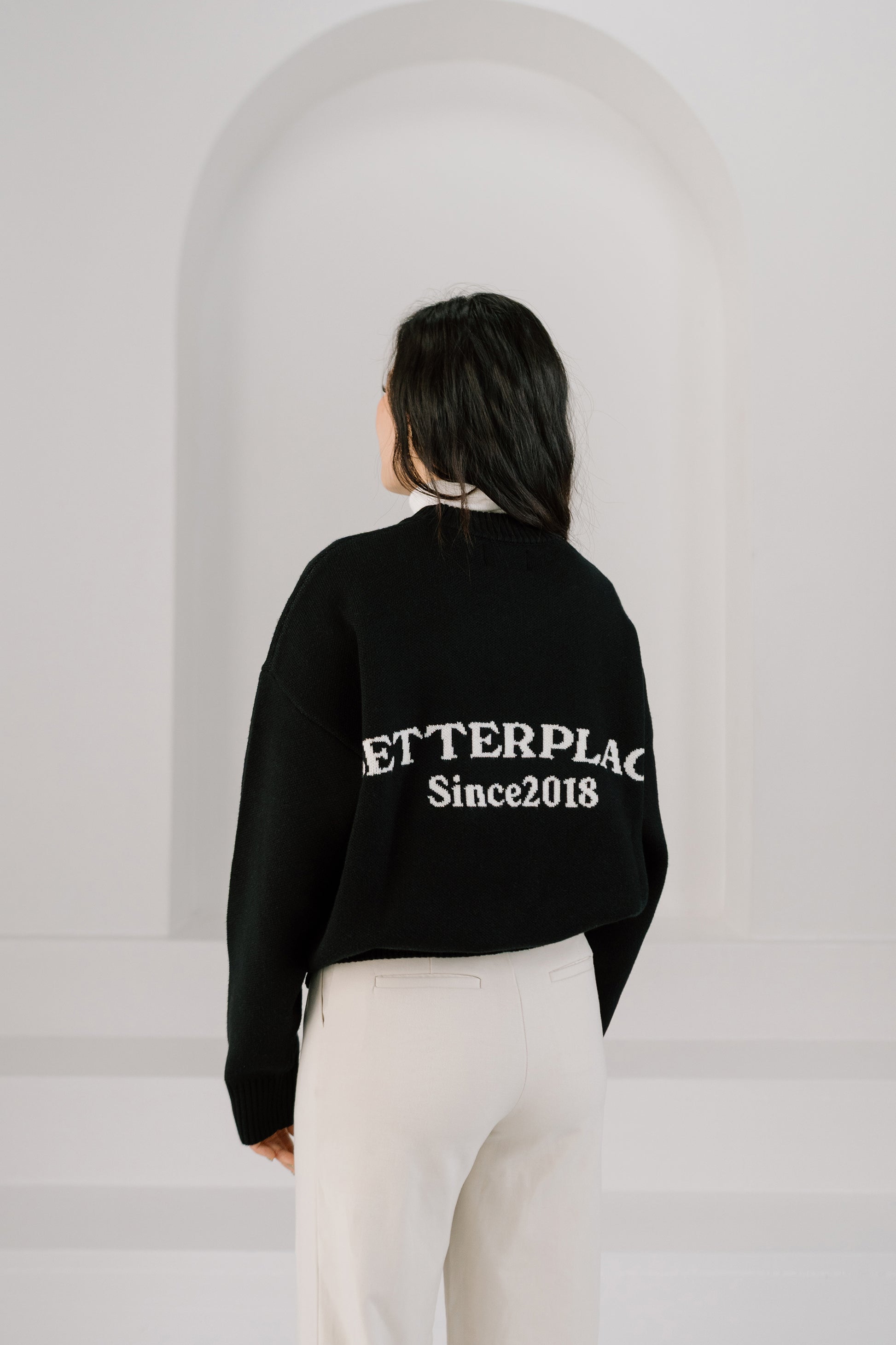 knit sweater - black