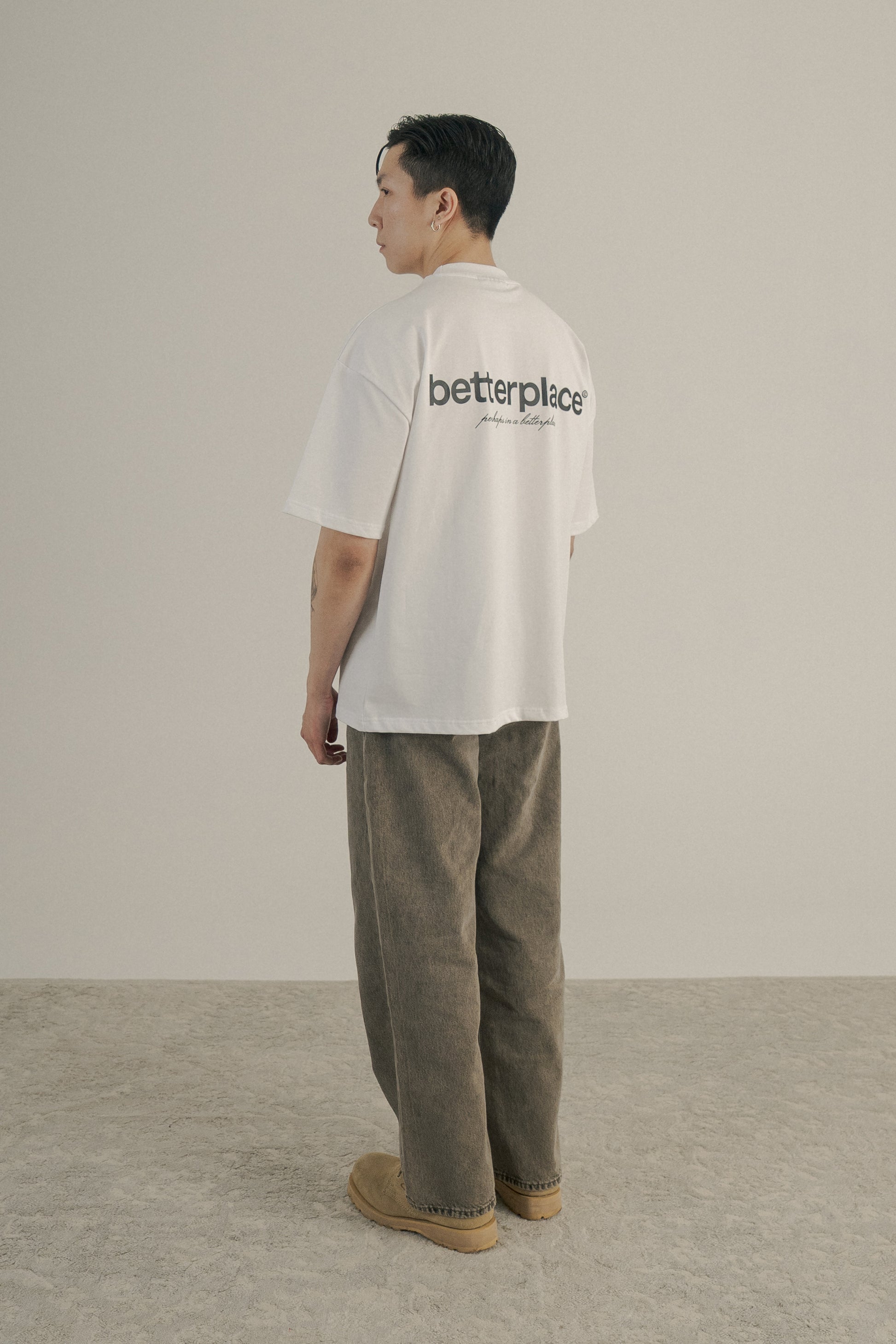 oversized tee - white/black