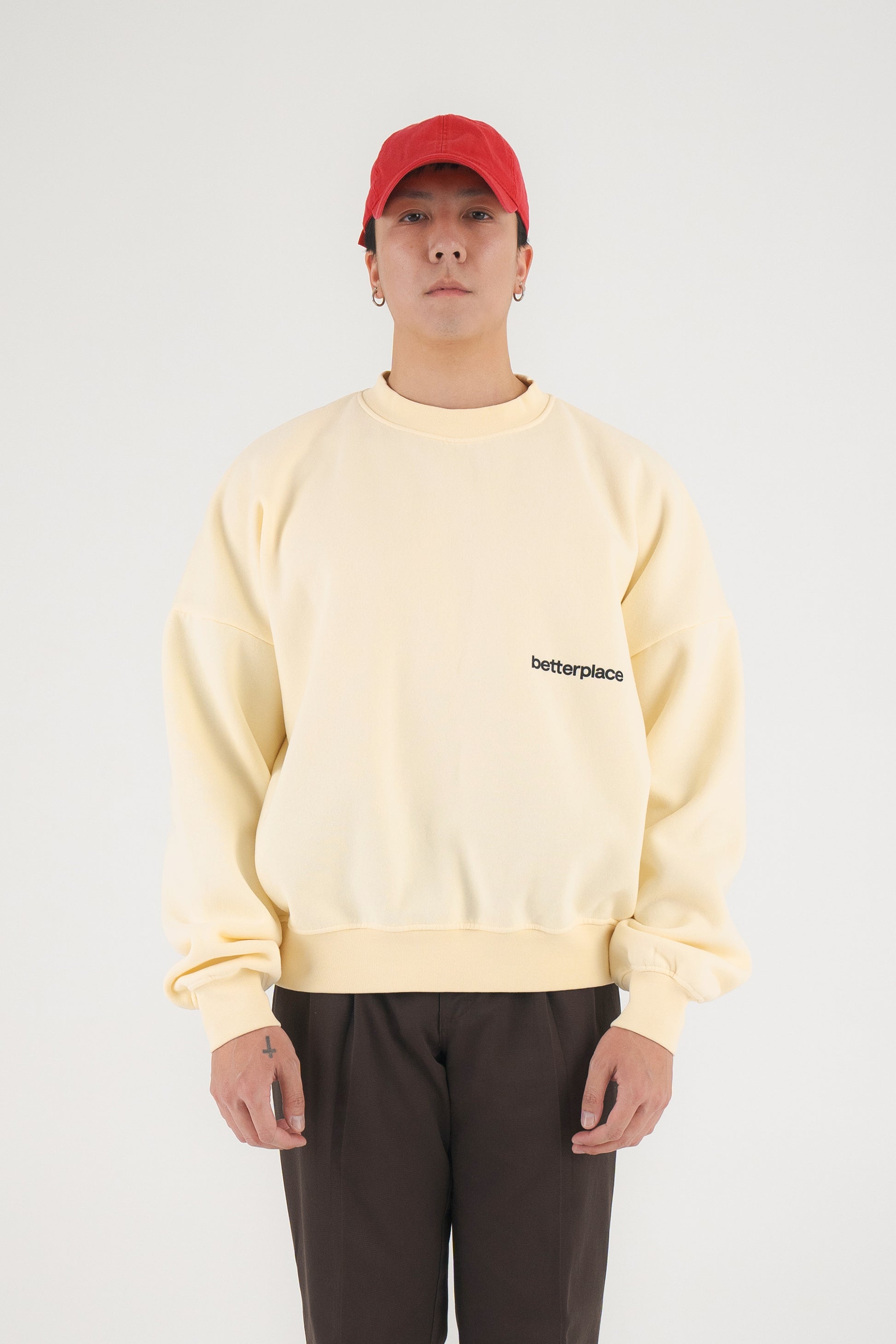 boxy sweatshirt - buttercream