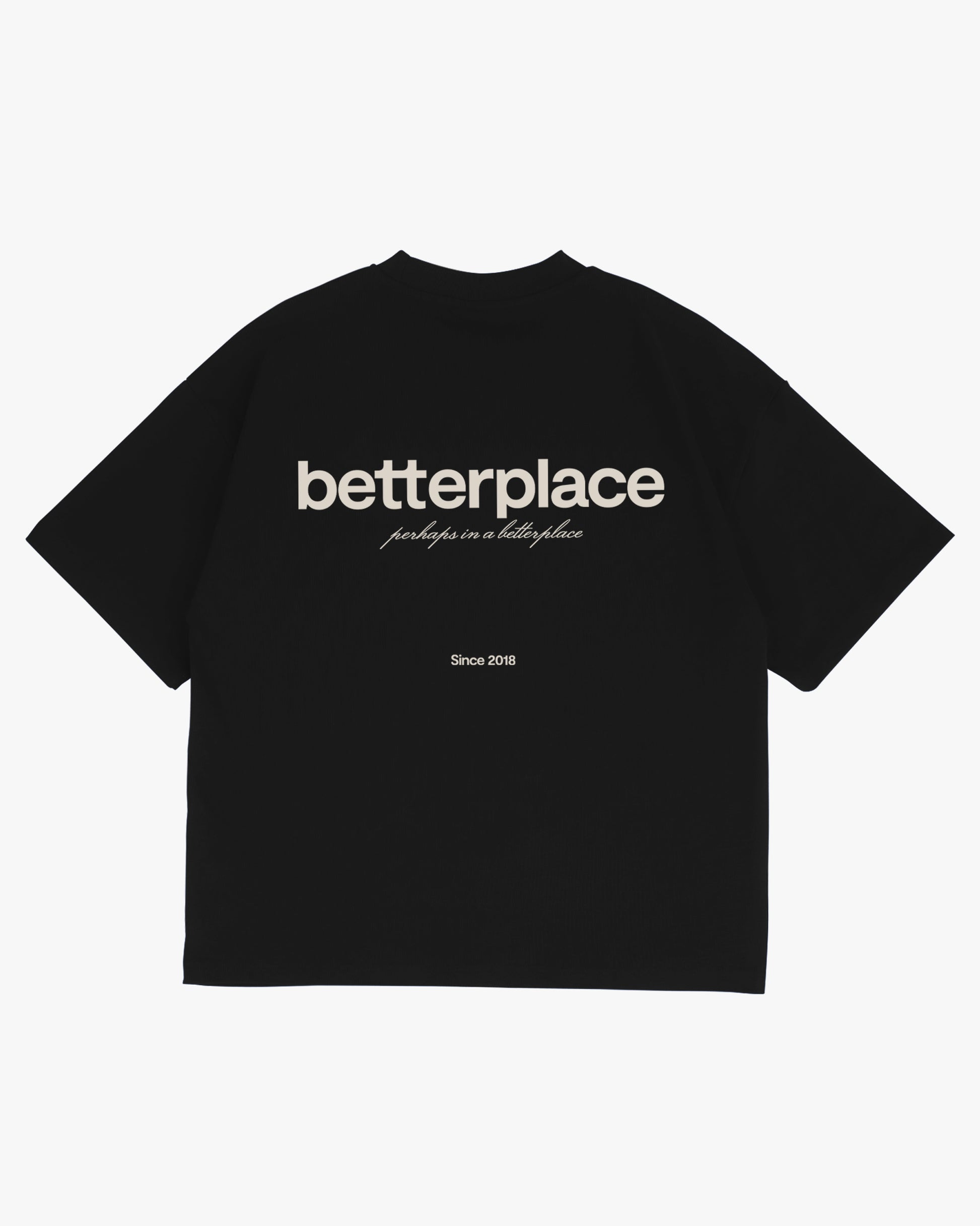 boxy tee - black/ivory