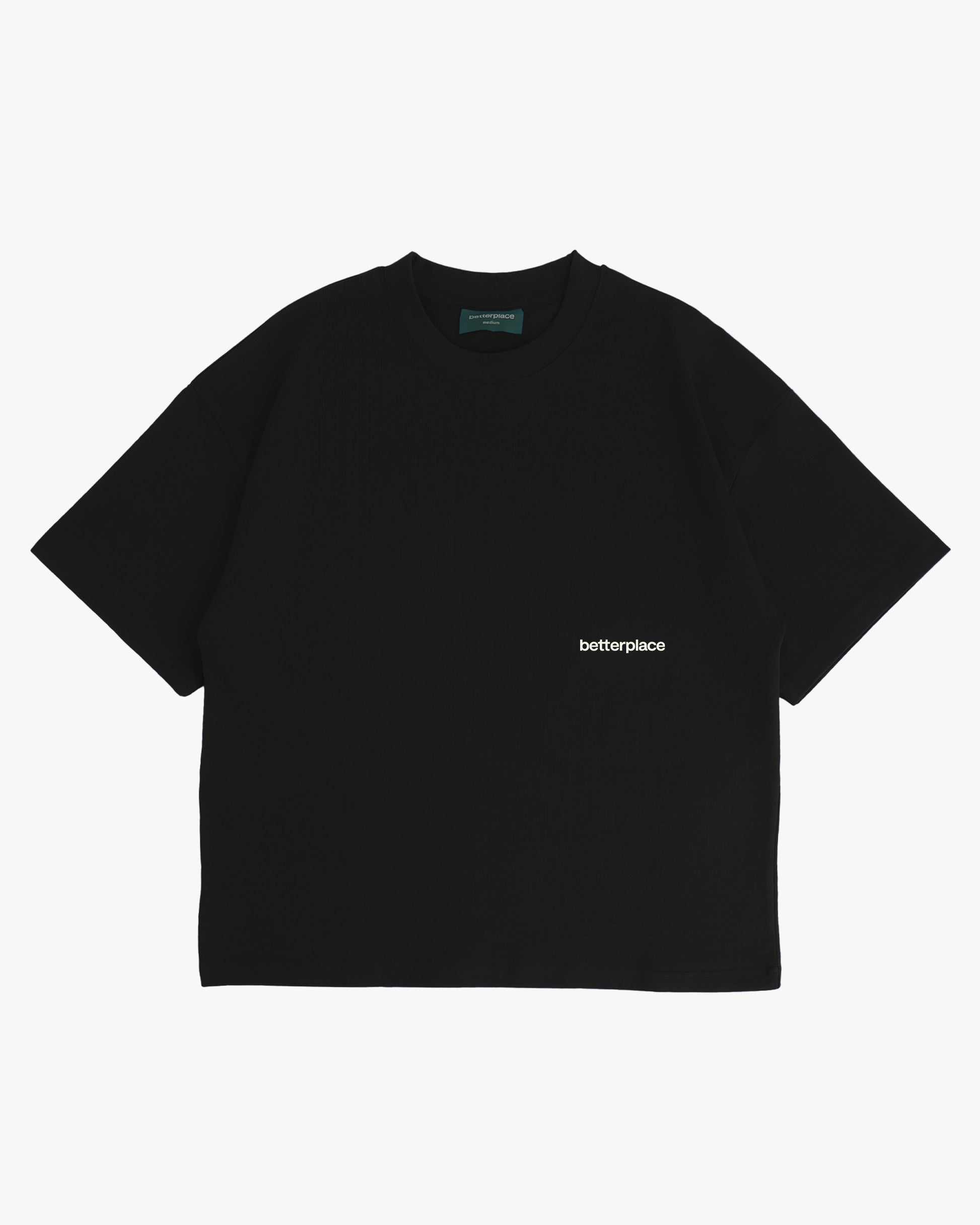 boxy tee - black/ivory