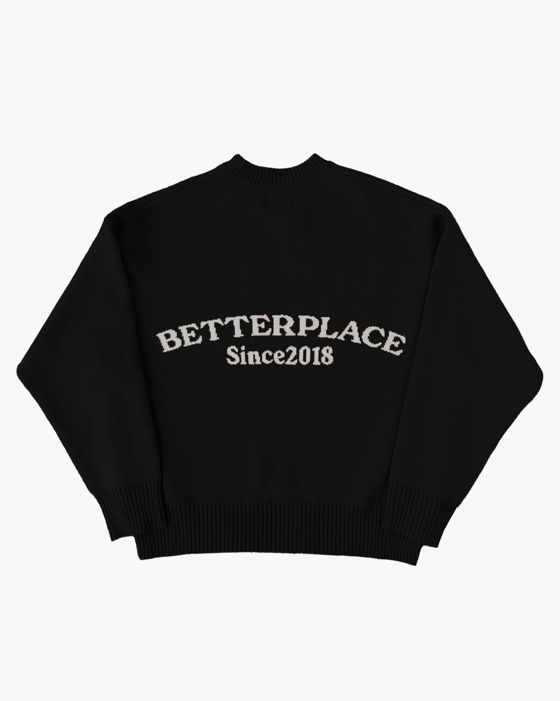 knit sweater - black