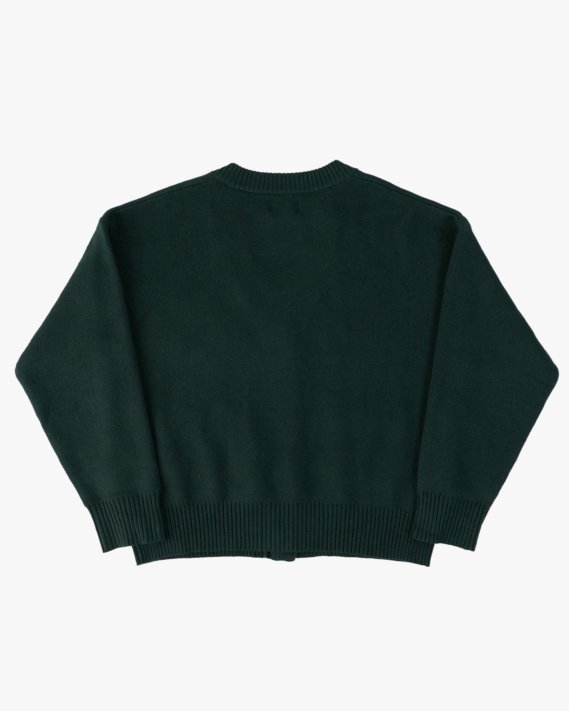 academy cardigan - emerald green