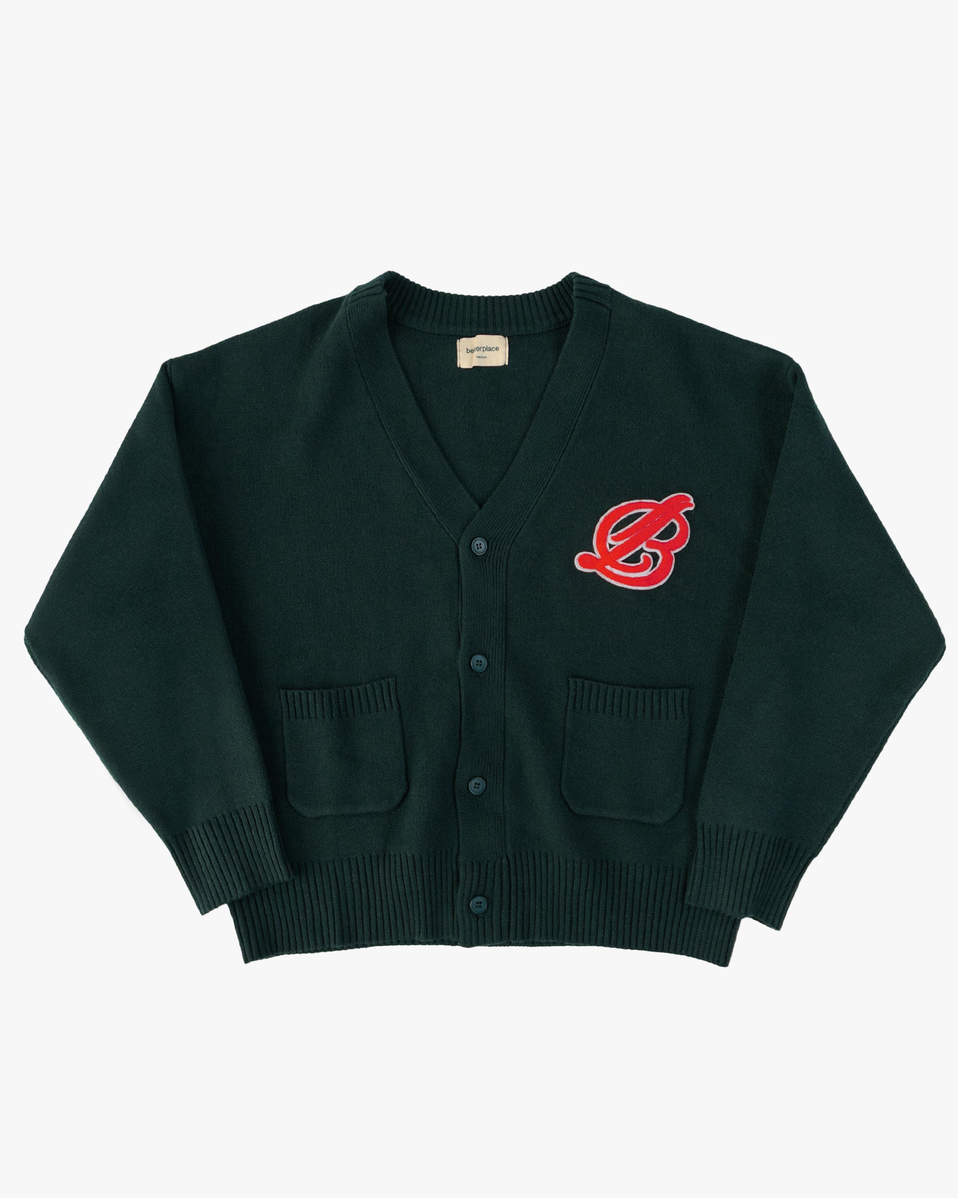 academy cardigan - emerald green