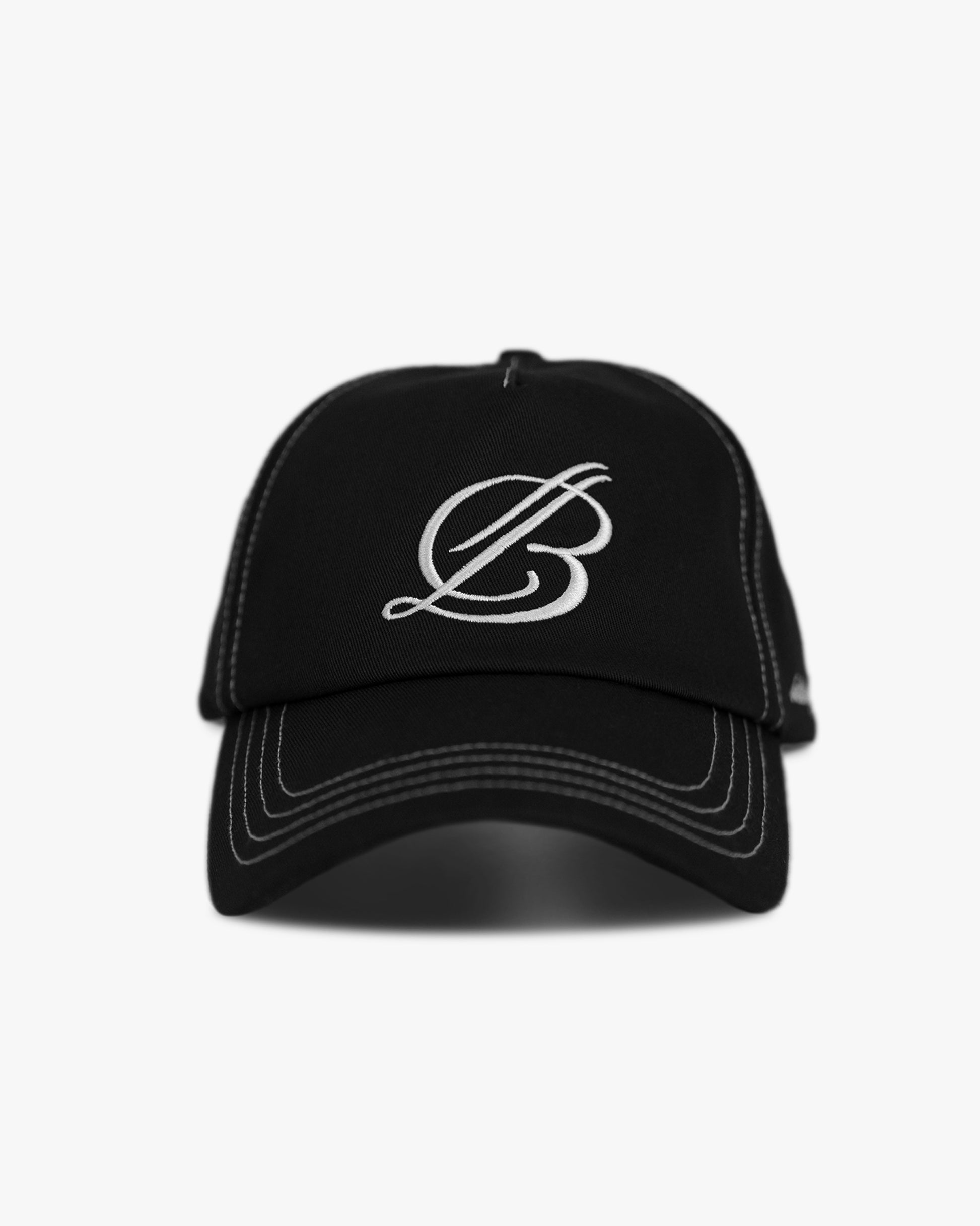 monogram hat - black