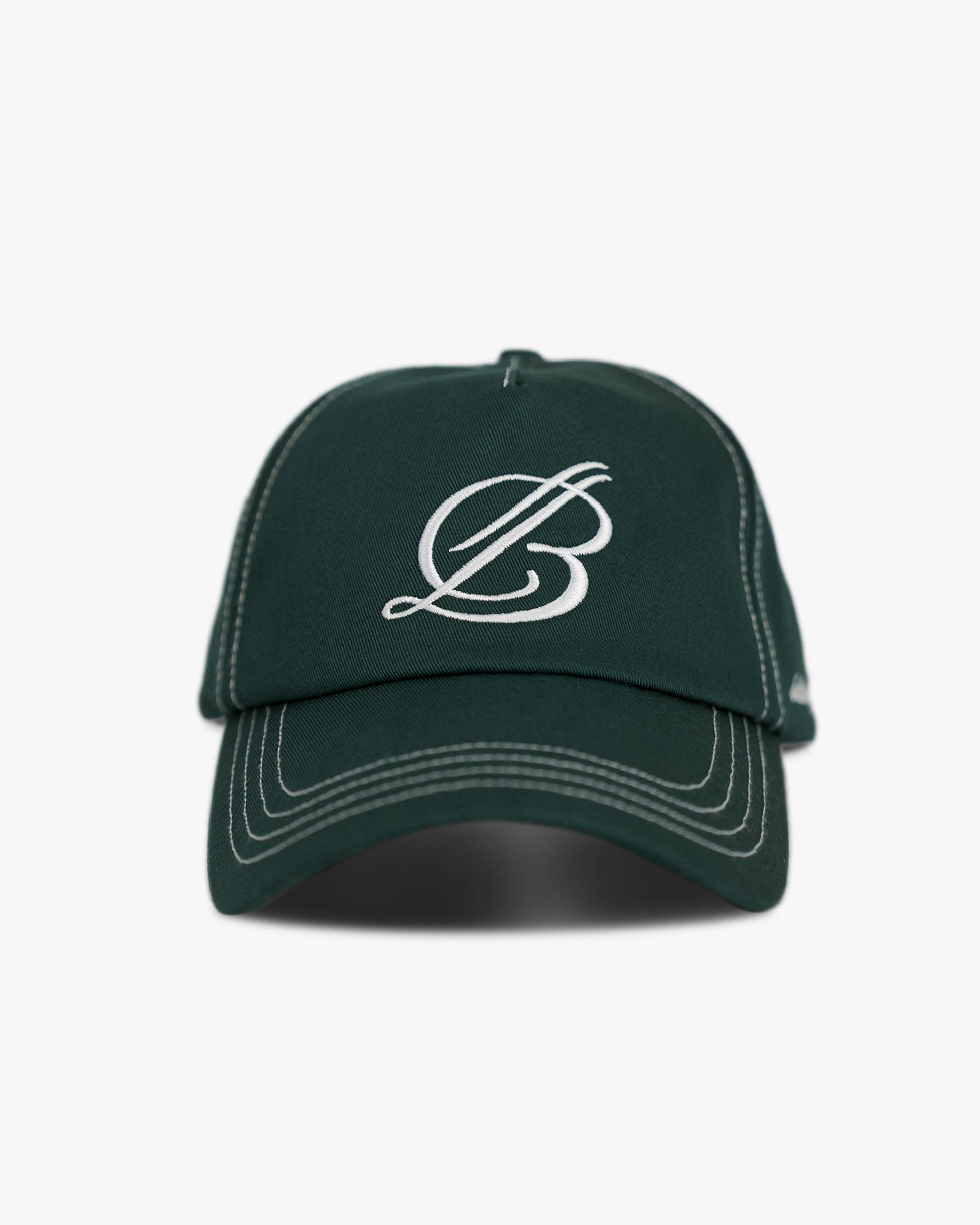 monogram hat - emerald green