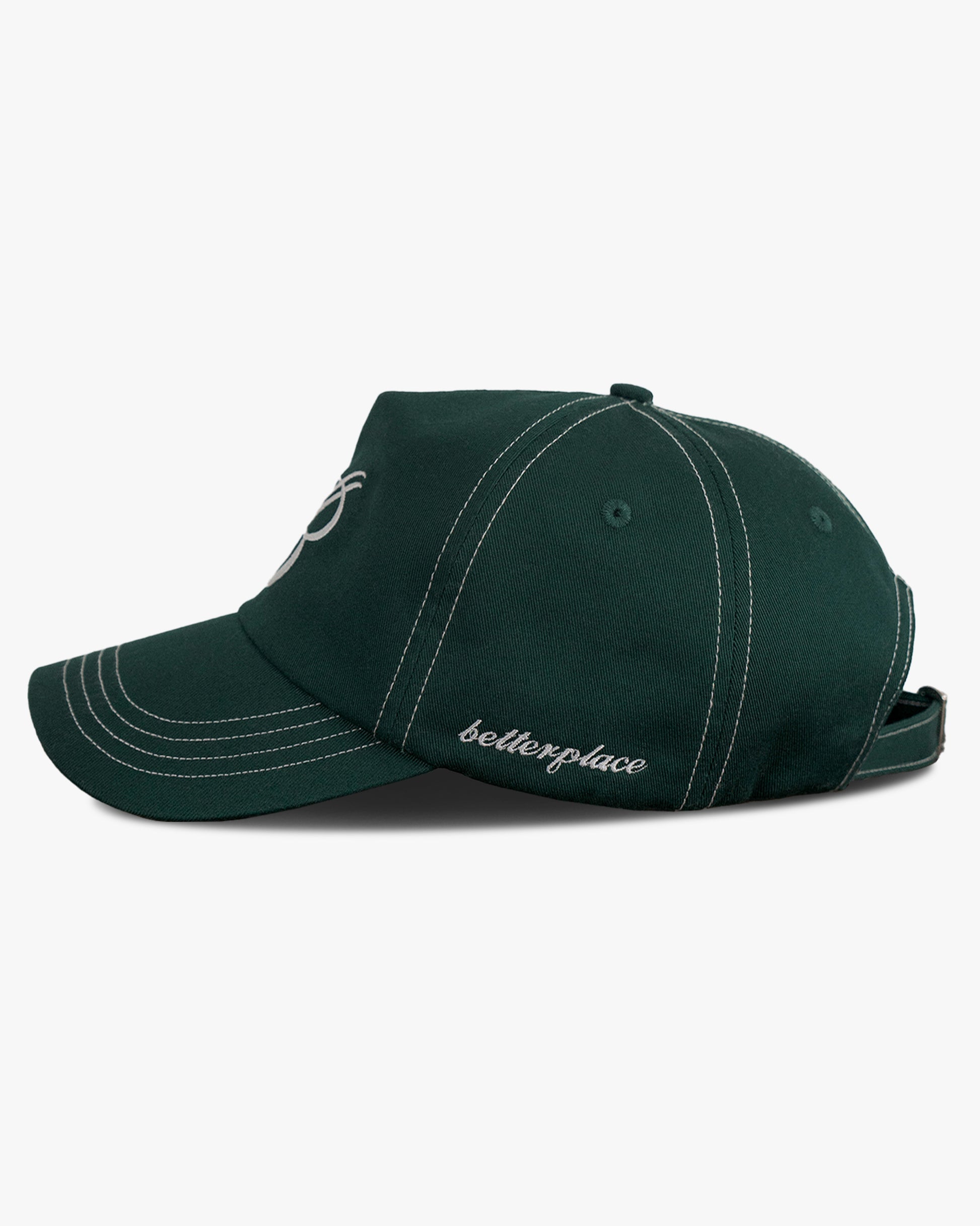 monogram hat - emerald green