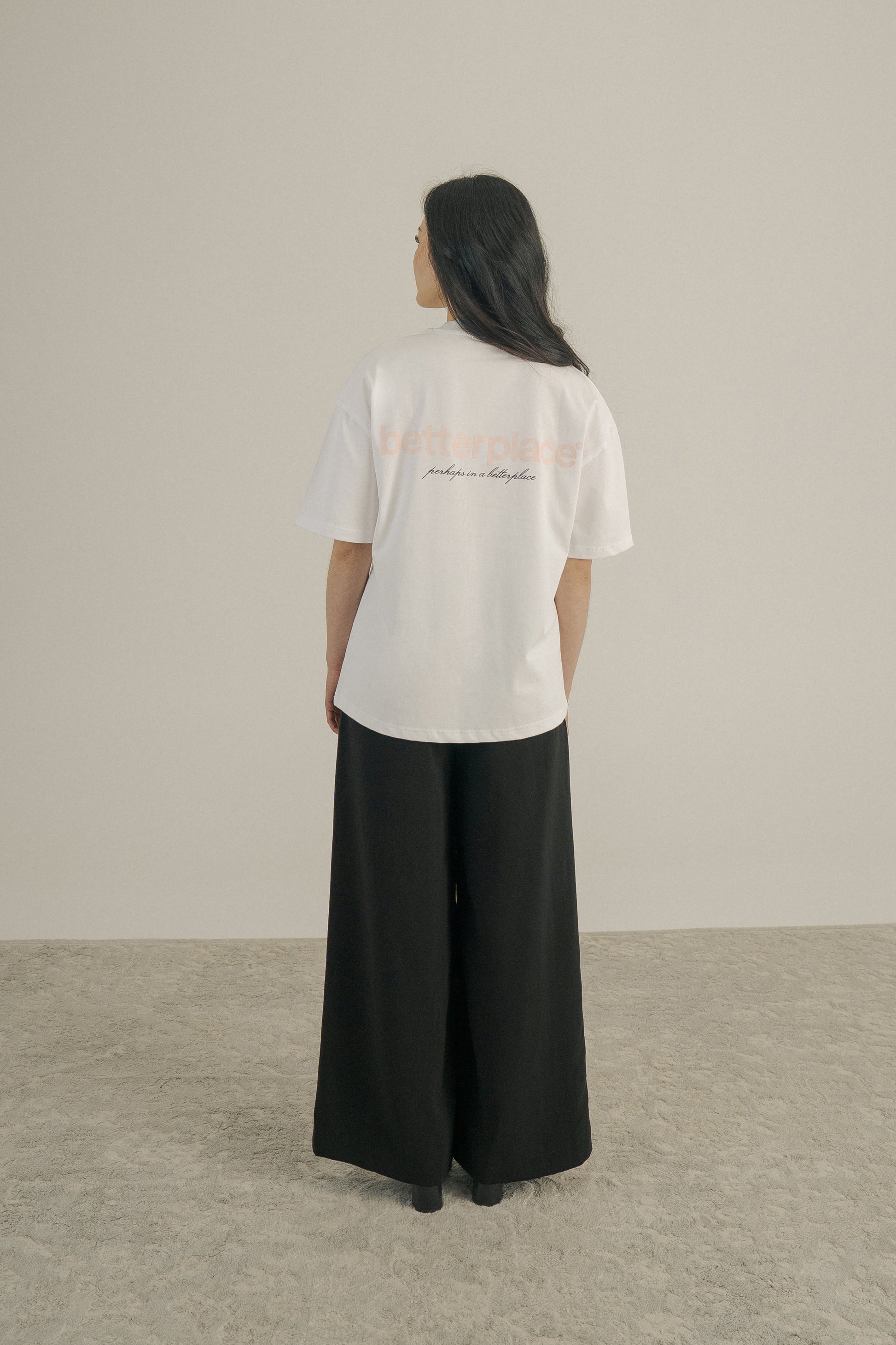 oversized tee - white/rosewater