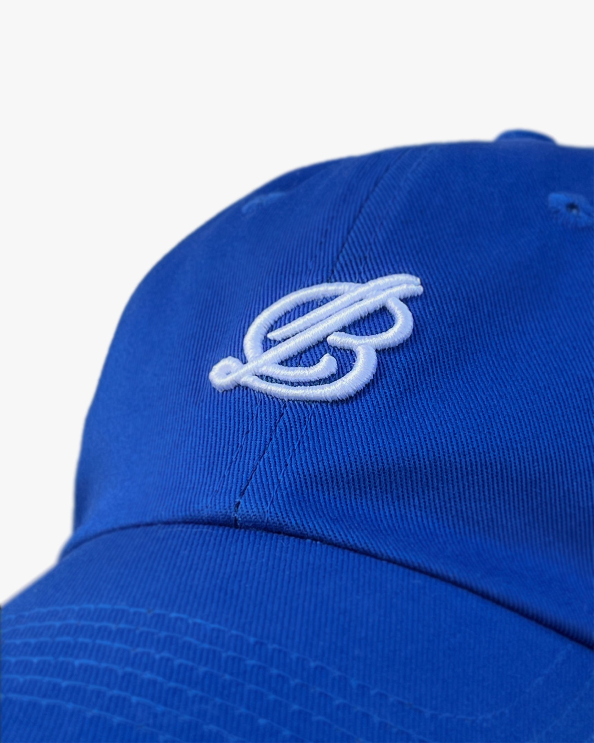 monogram hat - cobalt blue