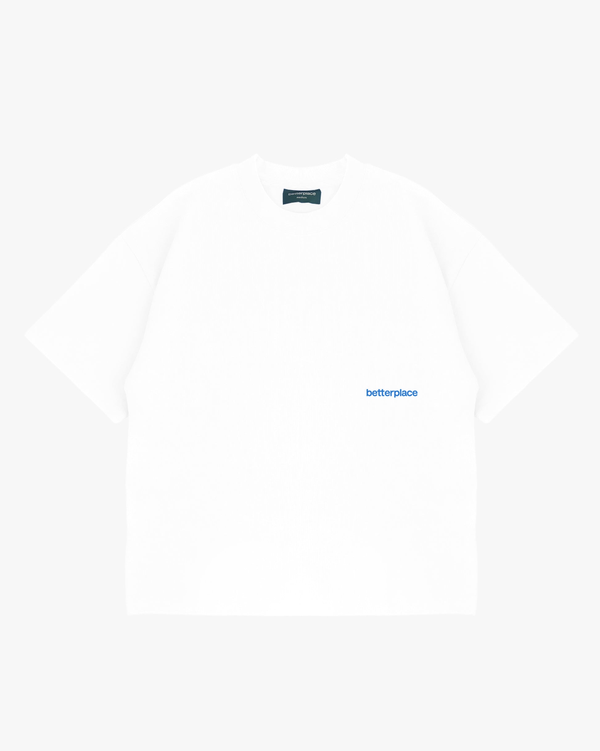 oversized tee - white/blue