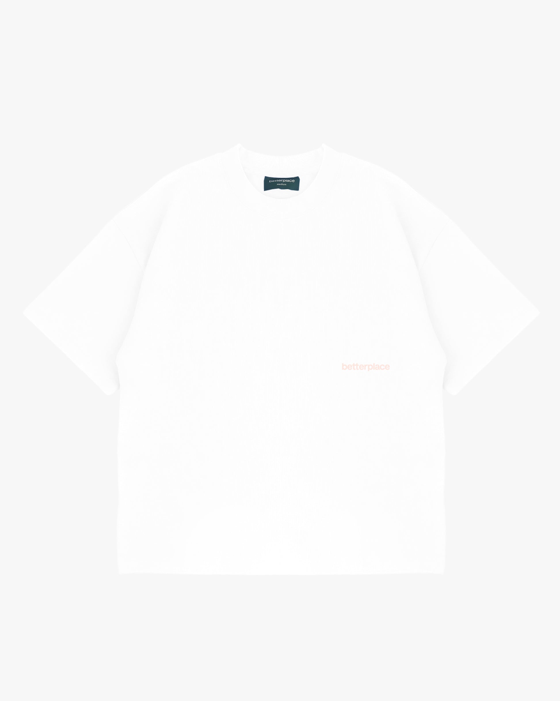 oversized tee - white/rosewater