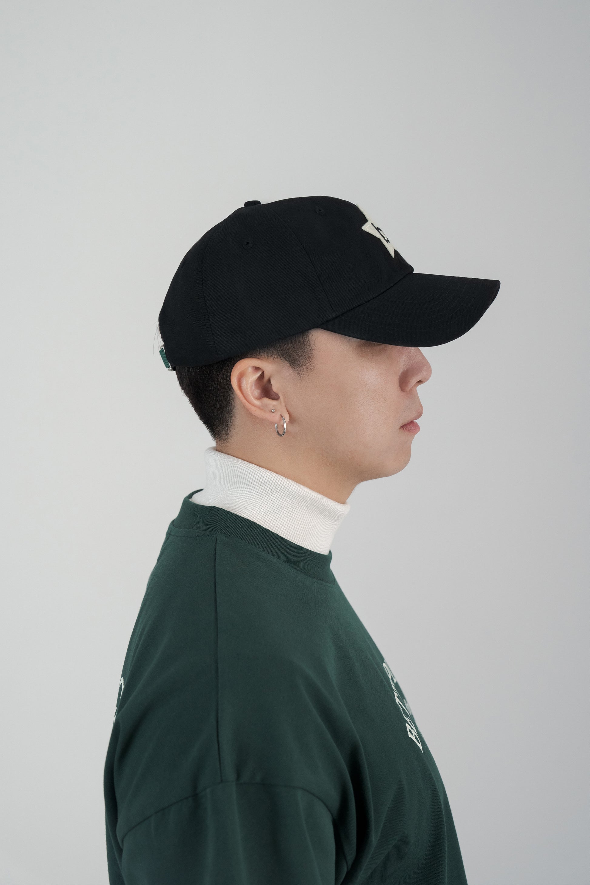 b star patch hat - black