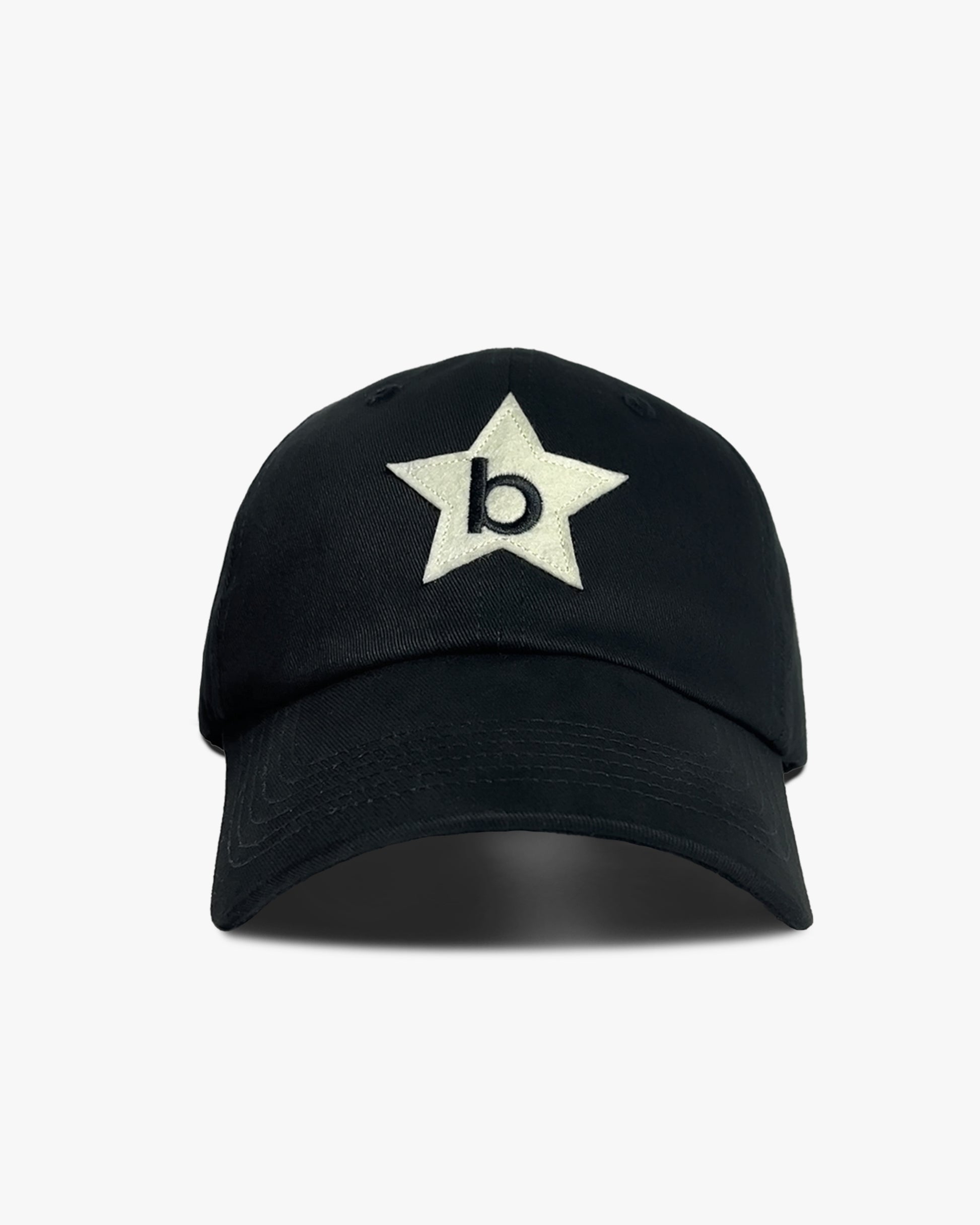 b star patch hat - black