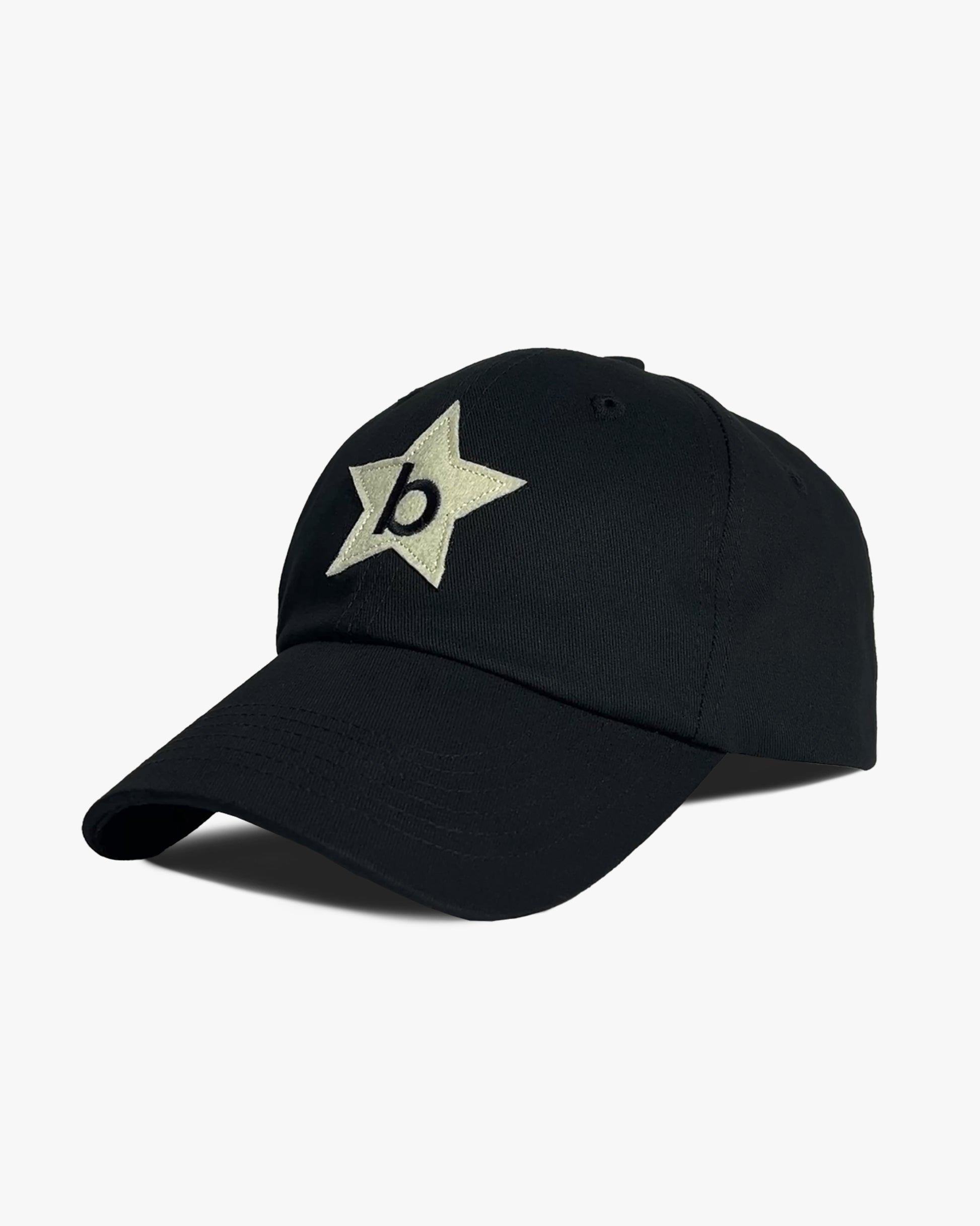 b star patch hat - black