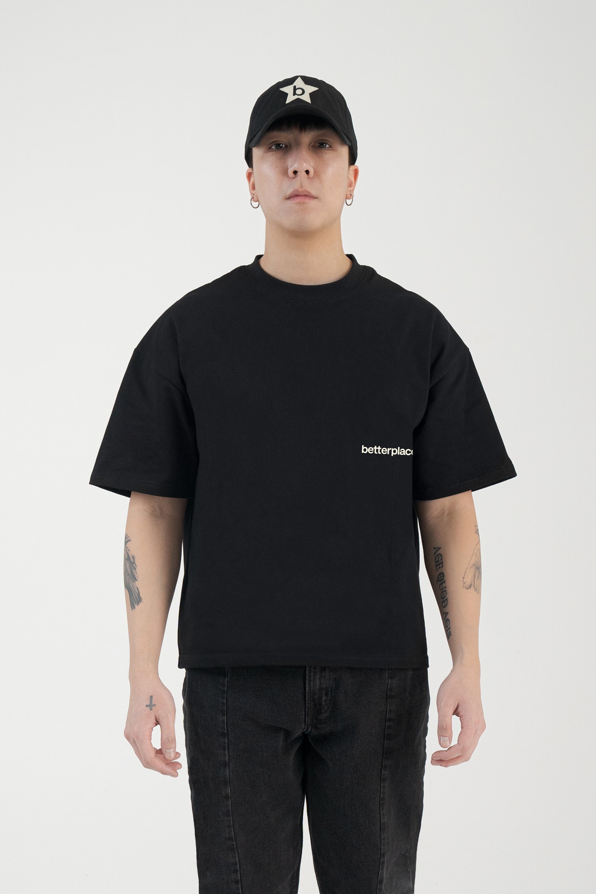 betterplace box tee - black/ivory