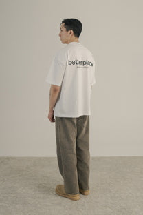 logo box tee V2 - white/black