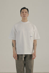 logo box tee V2 - white/black
