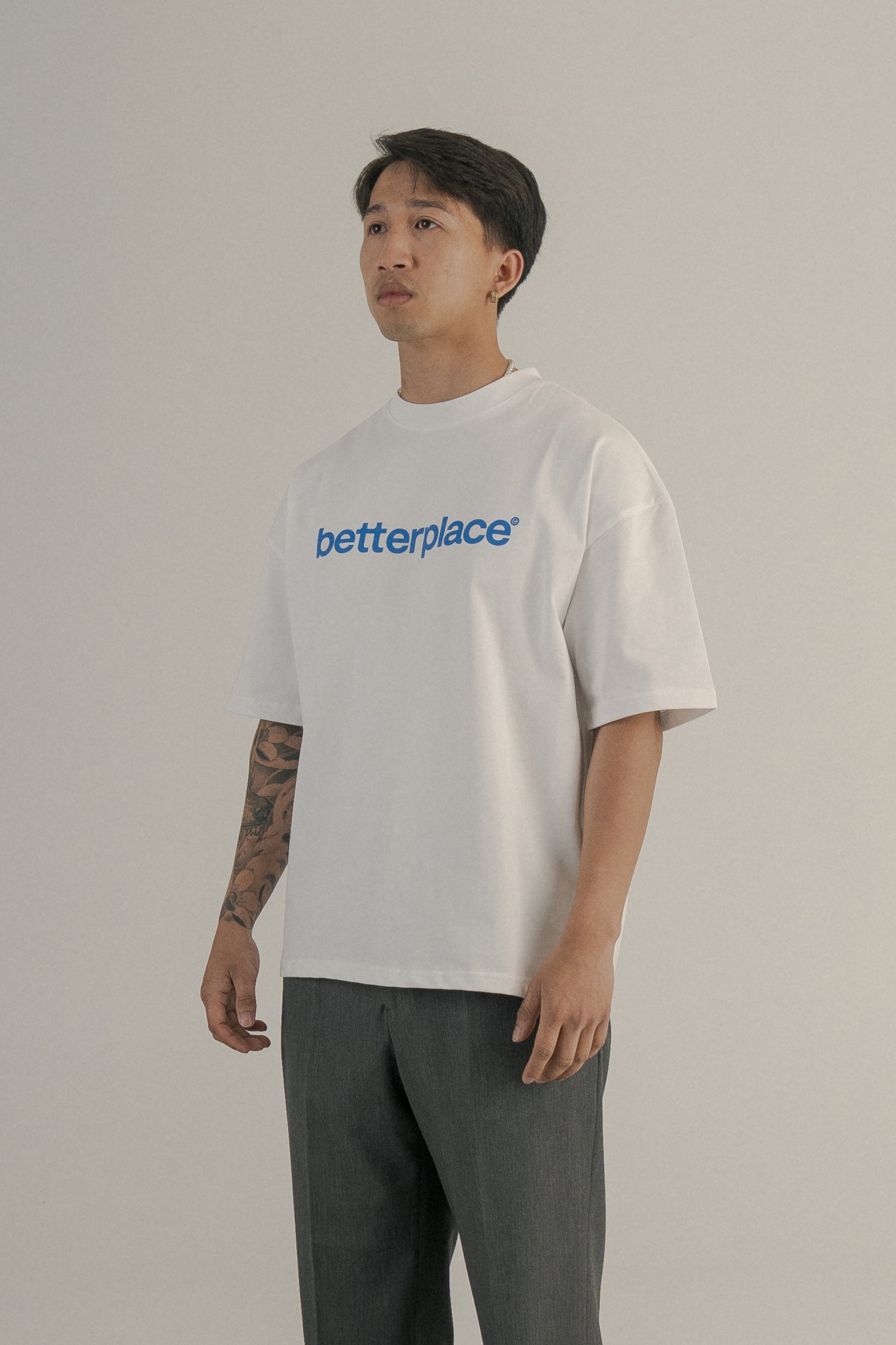 box tee - front logo blue