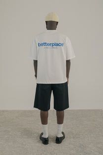 logo box tee V2 - white/blue