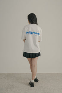 logo box tee V2 - white/blue