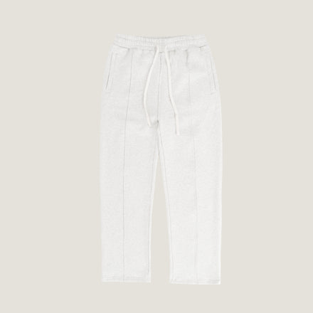 pleated sweatpants - light heather gray