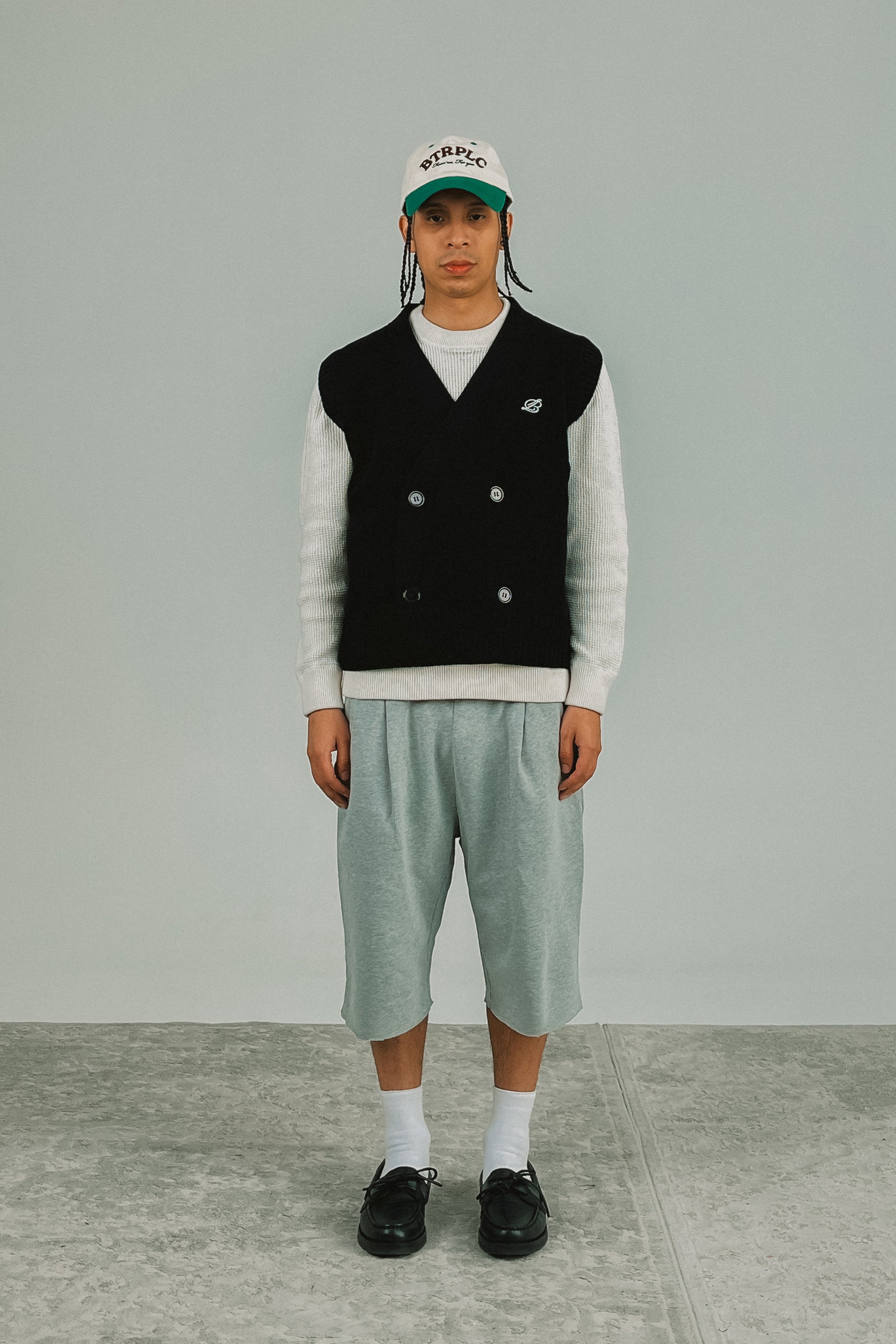 double breasted knit vest