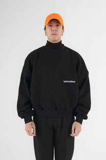 logo box sweatshirt - onyx