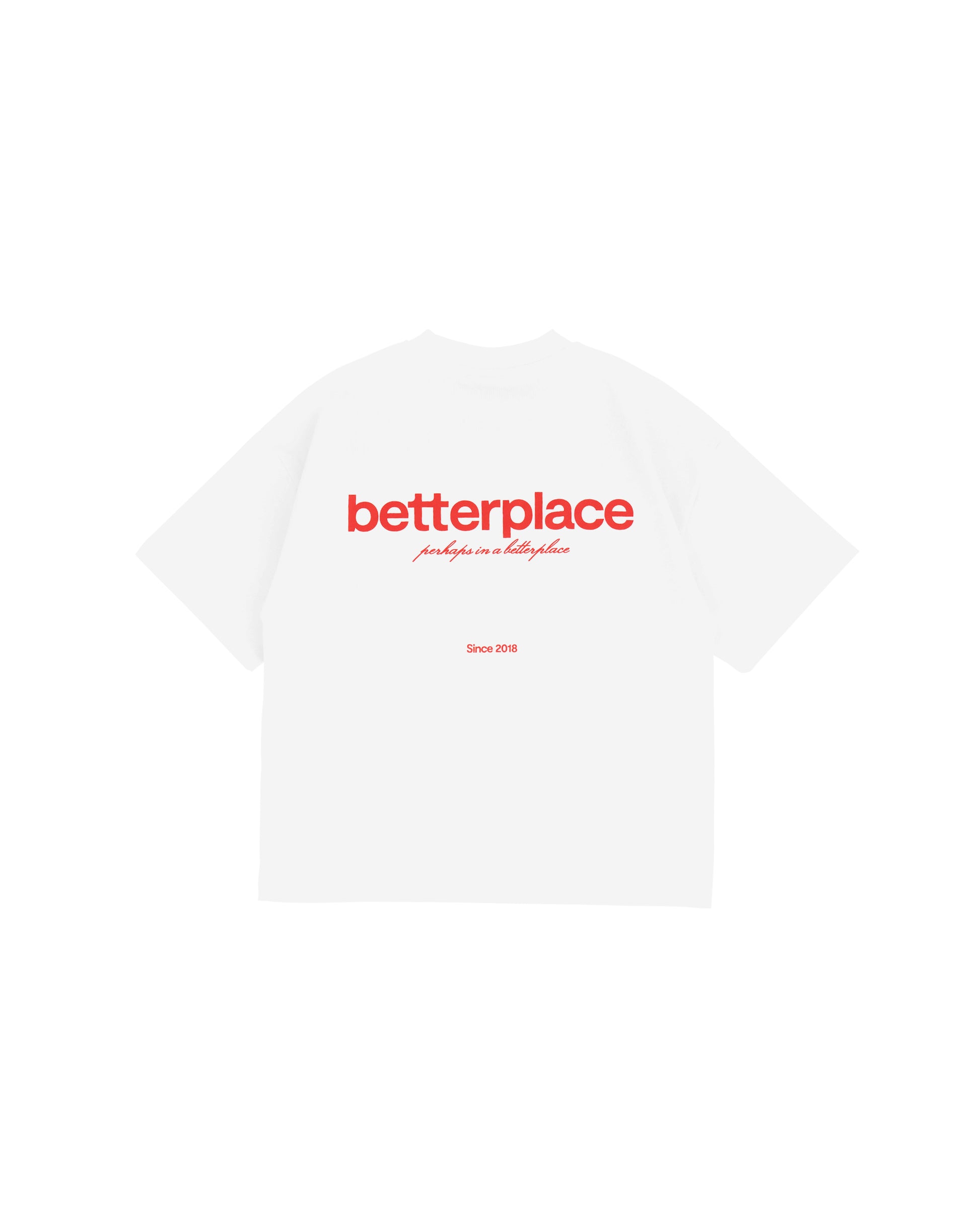 logo box tee - white/crimson