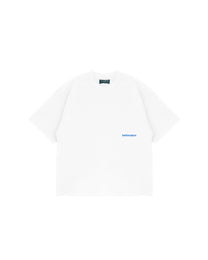 logo box tee V2 - white/blue