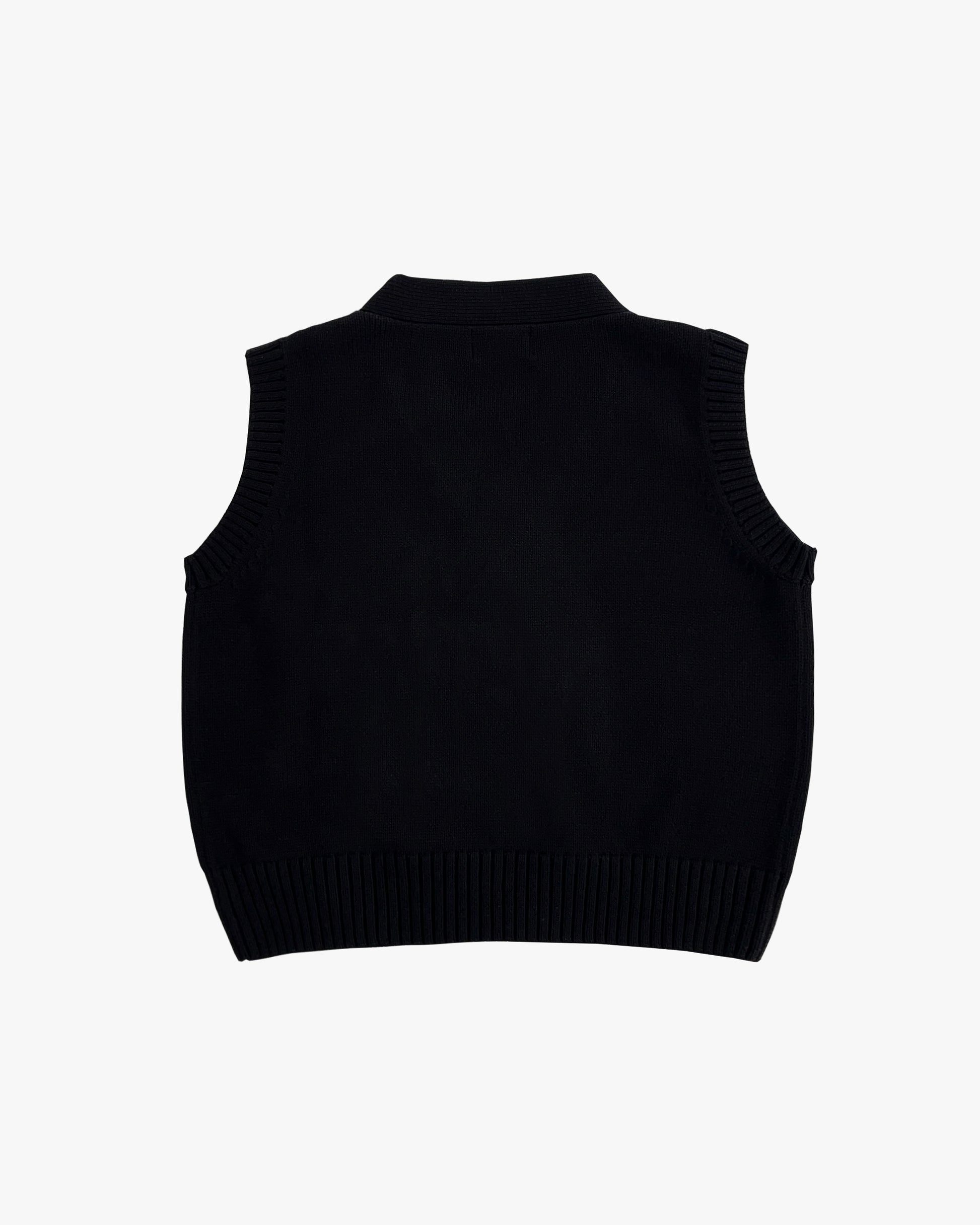 double breasted knit vest