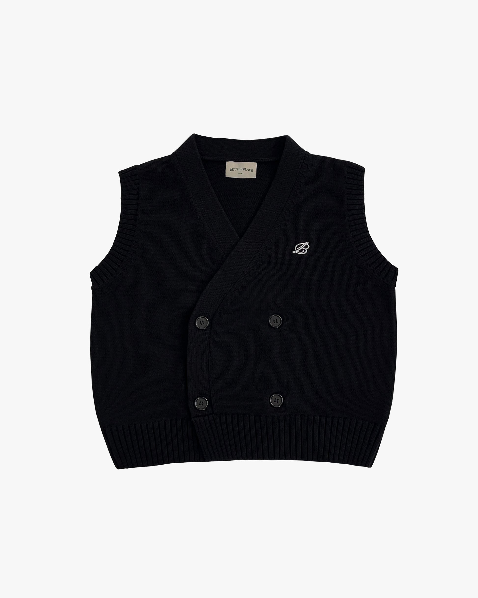 double breasted knit vest