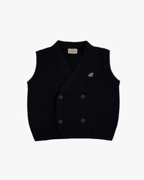 double breasted knit vest