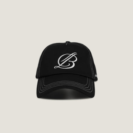 monogram hat - black