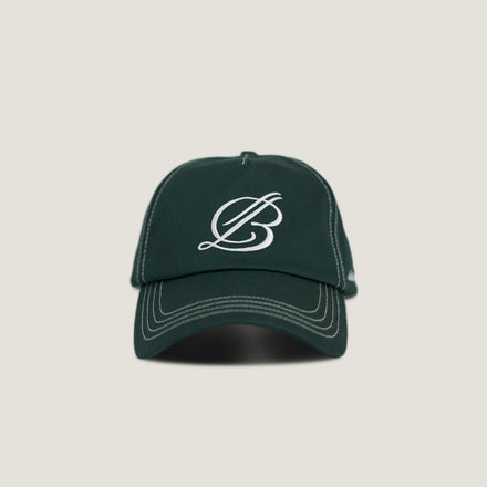 monogram hat - emerald green